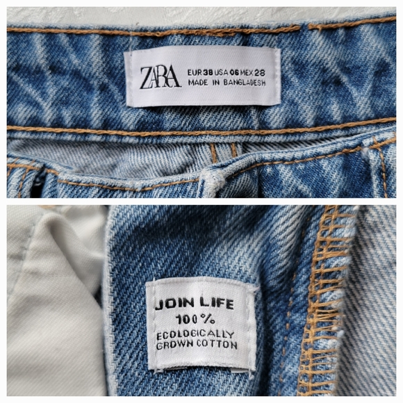 Zara Jeans High Rise Wide Leg Size 6 - Picture 10 of 13